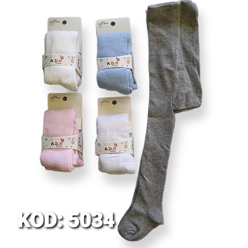 Düz Renk Kız Kilotlu Çorap