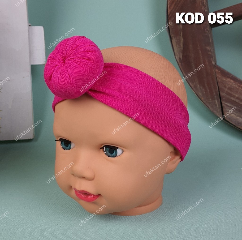 Kız Bebek Topuzlu Penye Bandana 0-2 Yaş 