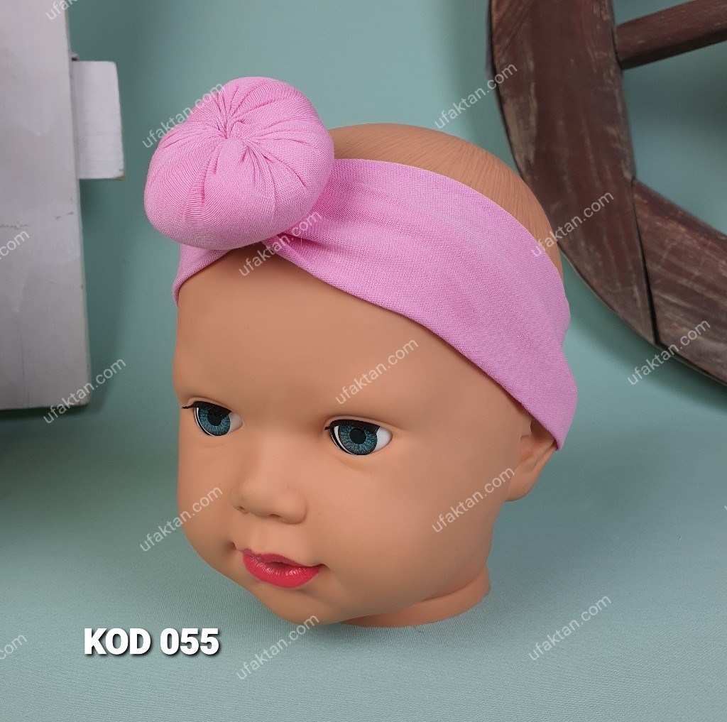 Kız Bebek Topuzlu Penye Bandana 0-2 Yaş 