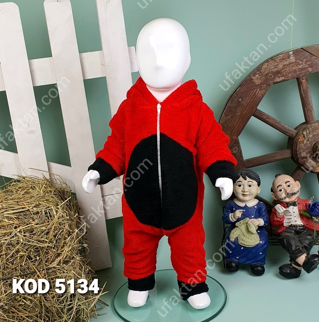 Uğur Böceği Figürlü Welsoft Bebek ve Çocuk kostüm Tulum 1-2-3 Yaş